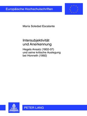 cover image of Intersubjektivitaet und Anerkennung